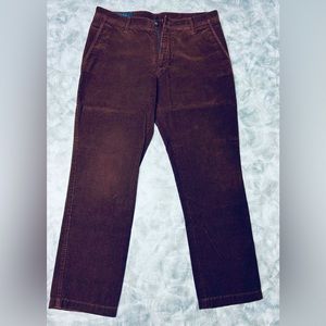 Perry Ellis Maroon Corduroy Pants 33x30